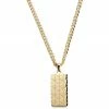 Lucleon Icarus | Gold-Tone Armor Pattern Dog Tag Curb Chain Necklace -MEN NECKLACES shop 4 1.966818b73174c4da90879dd5cb57242d