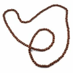 Collin Rowe Red & Brown Wooden Pearl Beaded Necklace -MEN NECKLACES shop 4 1 8 3 1