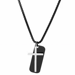 Fort Tempus Immanuel Cross & Black Dog Tag Necklace 13 Fort Tempus Immanuel Cross & Black Dog Tag Necklace -MEN NECKLACES shop 4 1 copy 23