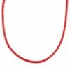Collin Rowe 3 mm Red Woven Leather Necklace -MEN NECKLACES shop 4 3 115