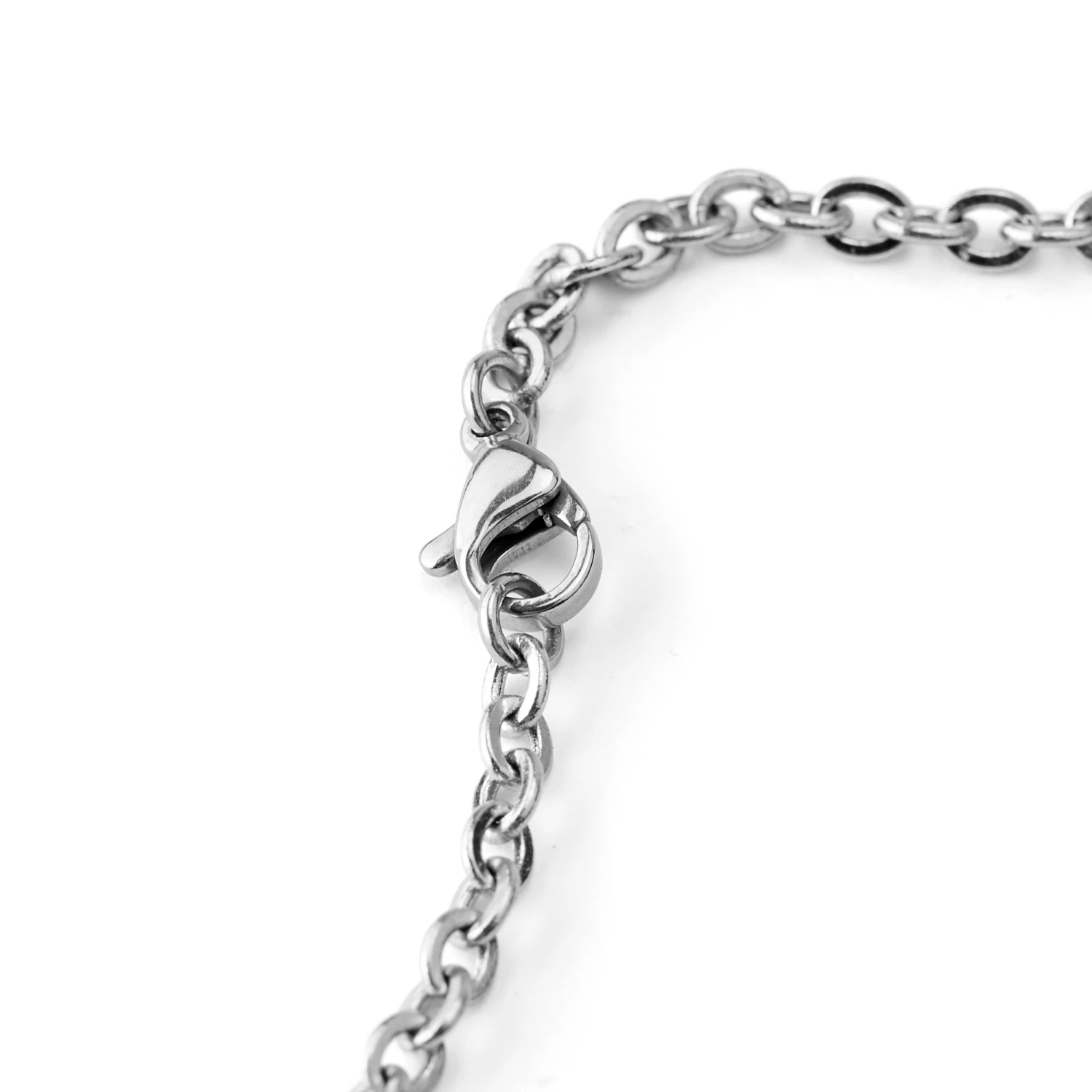 Fort Tempus Silver-Tone Stainless Steel Cross Of Nails Cable Chain Necklace 6 Fort Tempus Silver-Tone Stainless Steel Cross Of Nails Cable Chain Necklace - Image 4