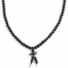 Collin Rowe Black Wooden Beaded Necklace -MEN NECKLACES shop 4 292