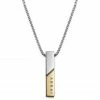 Arkai Rico | Silver-Tone Stainless Steel With Silver- & Gold-Tone Rectangular Box Chain Necklace -MEN NECKLACES shop 5 1.20c10ccb04df7f0004f2c7982584f0f1