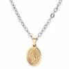Fort Tempus The Madonna Gold-Tone Pendant & Necklace -MEN NECKLACES shop 5 1.23dcf120558c4786865123855f3b544f