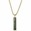 Arkai Orisun | Gold-Tone & Green African Jade Box Chain Necklace -MEN NECKLACES shop 5 1.4ae1be817a7e418b352df958b0f9fe3c 1
