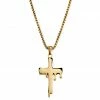 Otsu Fahrenheit | Gold-Tone Melting Cross Box Chain Necklace -MEN NECKLACES shop 5 1.d3eb645698c67ebf684e87afde478bb6