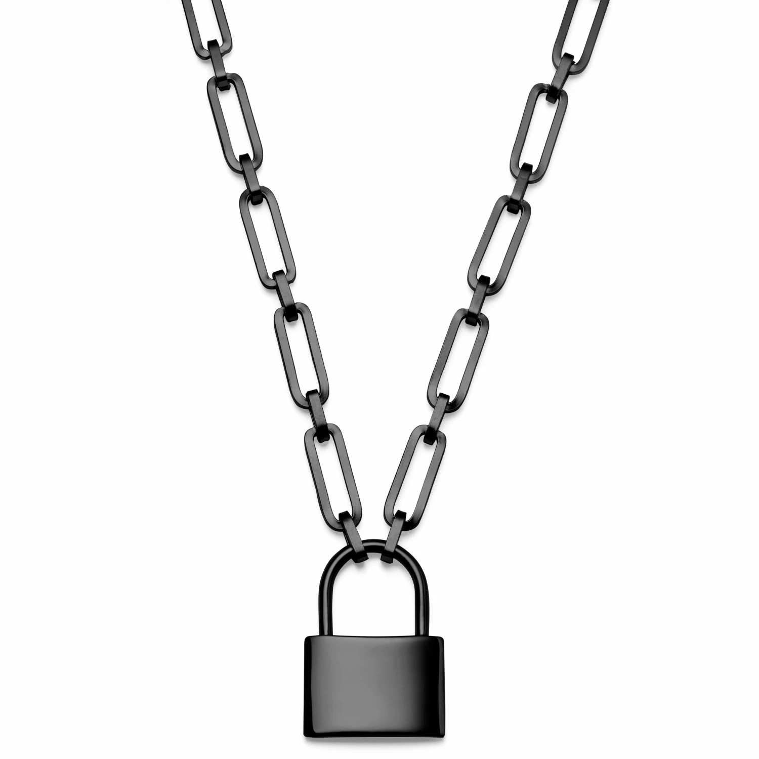 Lucleon Amager | 8 mm Gunmetal Stainless Steel Lock Cable Chain Necklace 3 Lucleon Amager | 8 mm Gunmetal Stainless Steel Lock Cable Chain Necklace