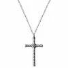 Fort Tempus Silver-Tone Stainless Steel Cross With Scales Cable Chain Necklace -MEN NECKLACES shop 5 1 copy 33