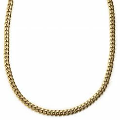 Lucleon 12 mm Gold-Tone Cuban Chain Necklace