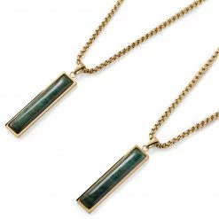 Arkai Orisun | Gold-Tone & Green African Jade Box Chain Necklace -MEN NECKLACES shop 5 2.dde79654af40bfbdbe28c5514119a6ec 1