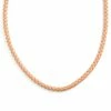 Collin Rowe 5 mm Orange Leather Woven Necklace