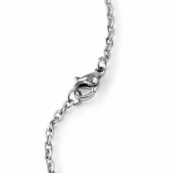 Fort Tempus Silver-Tone Stainless Steel Cross With Scales Cable Chain Necklace -MEN NECKLACES shop 5 4 copy 15