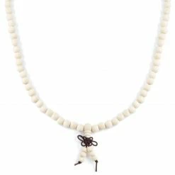 Collin Rowe Ivory Wooden Beaded Necklace