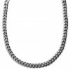 Lucleon 14 mm Silver-Tone Stainless Steel Cuban Chain Necklace -MEN NECKLACES shop 6 1 silver14mm