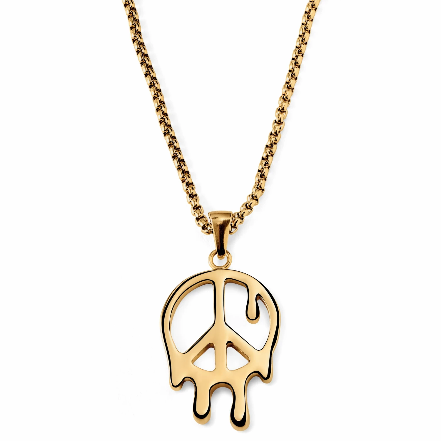 Otsu Fahrenheit | Melting Gold-tone Peace Necklace 3 Otsu Fahrenheit | Melting Gold-tone Peace Necklace