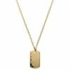 Lucleon Gold-Tone With Scratch Dog Tag Cable Chain Necklace -MEN NECKLACES shop 6 1.fe4f3248c409facf3e0d272e883ccabd