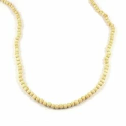 Collin Rowe Yellow Wooden Pearl Beaded Necklace