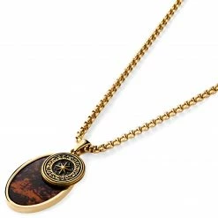 Arkai Orisun | Gold-Tone & Mahogany Obsidian Oval Box Chain Necklace 11 Arkai Orisun | Gold-Tone & Mahogany Obsidian Oval Box Chain Necklace -MEN NECKLACES shop 6 2.8b3f0047d89fed55bdc457519c76ca06