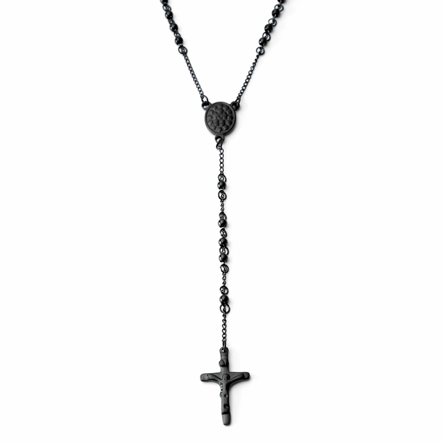 Fort Tempus Black Rosary With Our Lady Of Guadalupe & Cross Beads Necklace 6 Fort Tempus Black Rosary With Our Lady Of Guadalupe & Cross Beads Necklace - Image 4