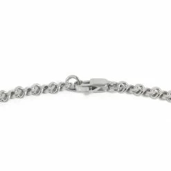 Fort Tempus 5 mm Silver-Tone Stainless Steel Curb Chain Necklace 7 Fort Tempus 5 mm Silver-Tone Stainless Steel Curb Chain Necklace -MEN NECKLACES shop 6 3 1