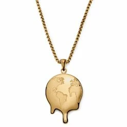 Otsu Fahrenheit | Melting Gold-tone Earth Necklace