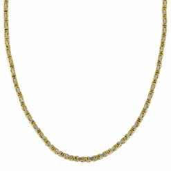 Fort Tempus 5 mm Silver- & Gold-Tone Byzantine Chain Necklace
