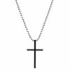 Fort Tempus Silver-Tone Stainless Steel With Black Thin Cross Ball Chain Necklace 2 Fort Tempus Silver-Tone Stainless Steel With Black Thin Cross Ball Chain Necklace -MEN NECKLACES shop 7 1 copy 19