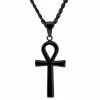 Lucleon Ankh | Black Stainless Steel Ankh Curb Chain Necklace 2 Lucleon Ankh | Black Stainless Steel Ankh Curb Chain Necklace -MEN NECKLACES shop 7 2.46b6b894f9224ffc520bf1637b17ae2d