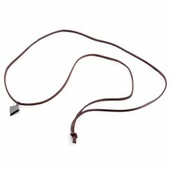 Lucleon Iconic | Brown Leather With Black Triangle Necklace -MEN NECKLACES shop 7 3 3 182
