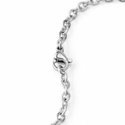 Fort Tempus Silver-Tone Stainless Steel With Black Cross & Silver-Tone Halo Cable Chain Necklace -MEN NECKLACES shop 7 4 copy 14