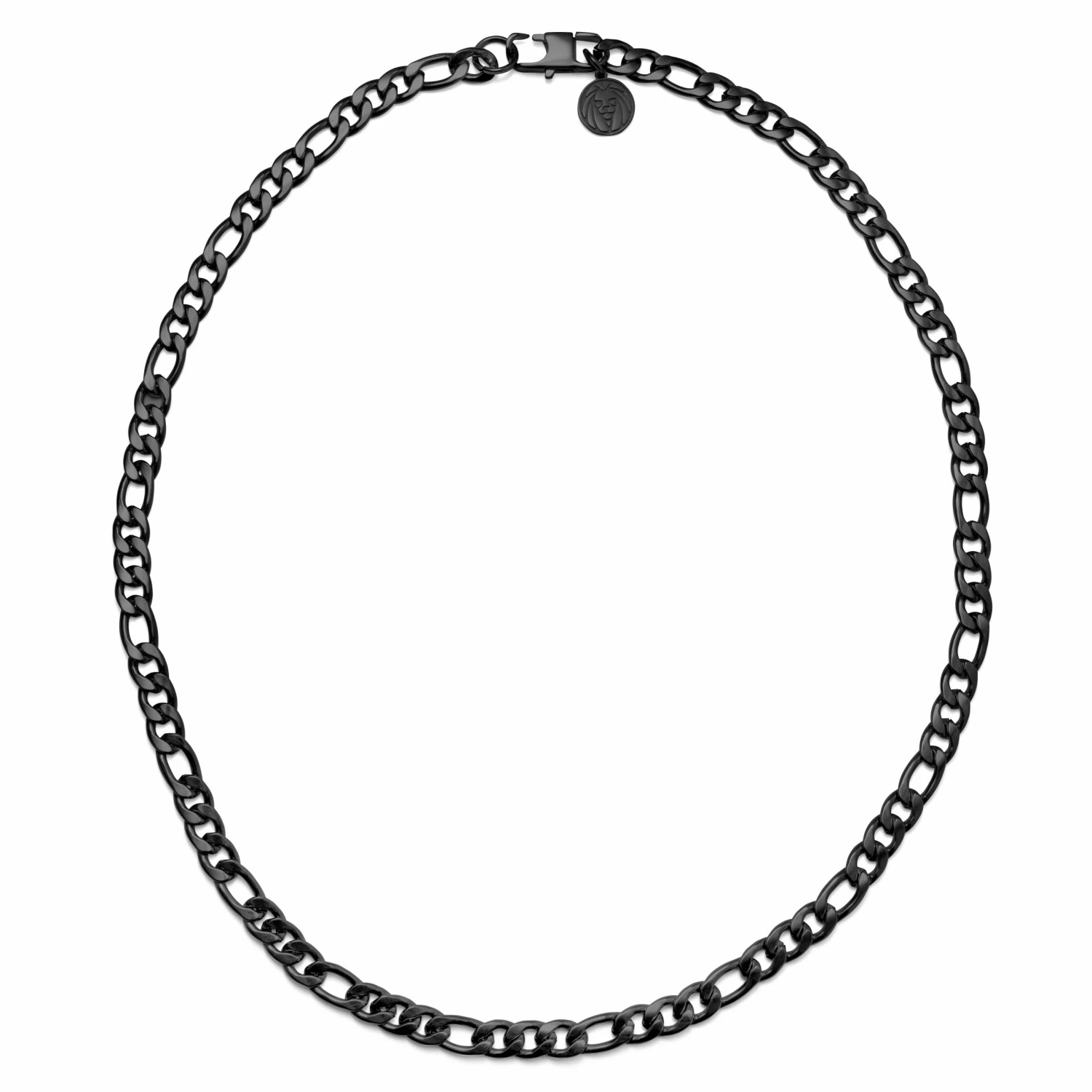 Lucleon Amager | 6 mm Gunmetal Stainless Steel Figaro Chain Necklace 4 Lucleon Amager | 6 mm Gunmetal Stainless Steel Figaro Chain Necklace - Image 2