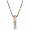 Arkai Rico | Rose Gold-Tone Stainless Steel With Rose Gold-Tone & Silver Rectangular Box Chain Necklace -MEN NECKLACES shop 8 1.4cb52547bc559db4cc5dd2dda72f60dd