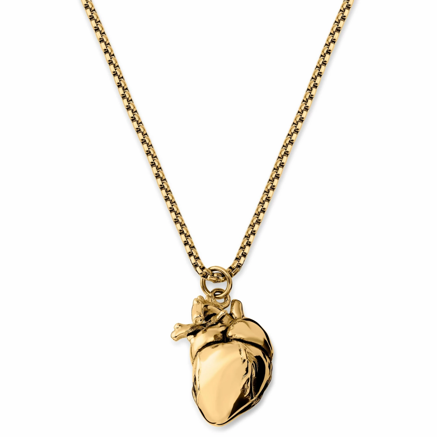 Otsu Egan | Gold-Tone Heart Box Chain Necklace 3 Otsu Egan | Gold-Tone Heart Box Chain Necklace