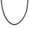 Collin Rowe 5 mm Brown Leather Woven Necklace -MEN NECKLACES shop 8 1 9 1 254 1