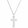 Fort Tempus Silver-Tone Stainless Steel Cobblestone Pattern Cross Cable Chain Necklace 2 Fort Tempus Silver-Tone Stainless Steel Cobblestone Pattern Cross Cable Chain Necklace -MEN NECKLACES shop 8 1 copy 21