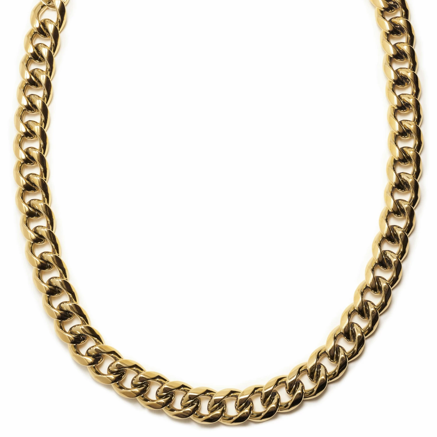 Lucleon 18 mm Gold-Tone Cuban Chain Necklace 3 Lucleon 18 mm Gold-Tone Cuban Chain Necklace