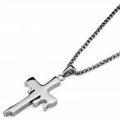 Otsu Fahrenheit | Silver-Tone Stainless Steel Melting Cross Box Chain Necklace 11 Otsu Fahrenheit | Silver-Tone Stainless Steel Melting Cross Box Chain Necklace -MEN NECKLACES shop 8 2.3ede38bd9ff4e4e6f8fcce817fa1c949