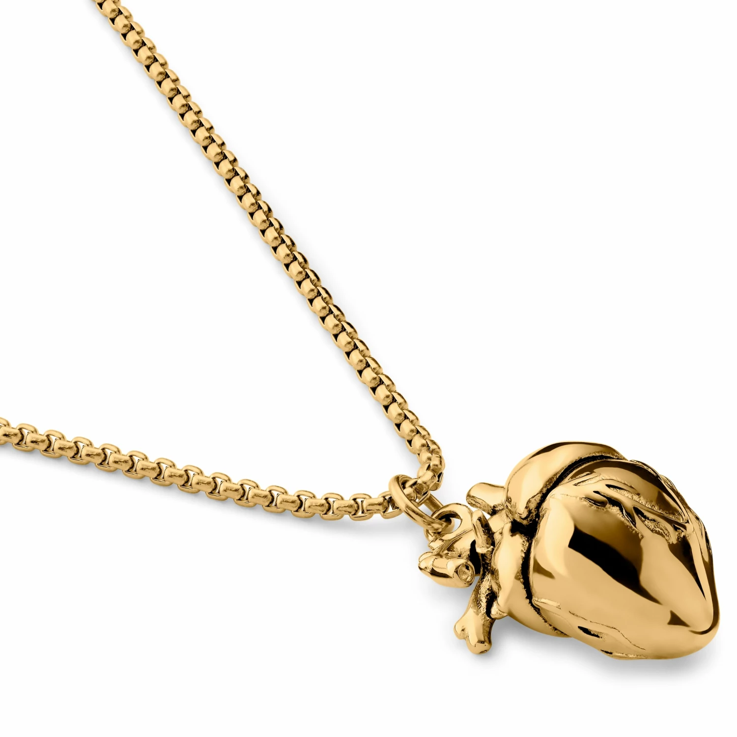 Otsu Egan | Gold-Tone Heart Box Chain Necklace 7 Otsu Egan | Gold-Tone Heart Box Chain Necklace - Image 5