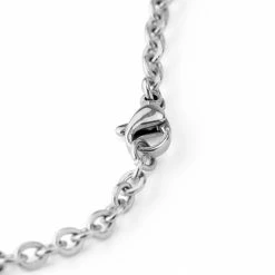 Fort Tempus Silver-Tone Stainless Steel With Gold-Tone Cross & Silver-Tone Halo Cable Chain Necklace -MEN NECKLACES shop 8 4 copy 16