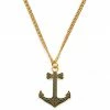Lucleon Gold-Tone Viking Anchor Wheat Chain Necklace 2 Lucleon Gold-Tone Viking Anchor Wheat Chain Necklace -MEN NECKLACES shop 9 1 anchh