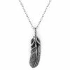 Fort Tempus Silver-Tone Stainless Steel Claw & Feather Cable Chain Necklace 1 Fort Tempus Silver-Tone Stainless Steel Claw & Feather Cable Chain Necklace -MEN NECKLACES shop 9 1 14 2 318