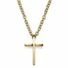 Lucleon Gold-Tone With Bend Cross Cable Chain Necklace 1 Lucleon Gold-Tone With Bend Cross Cable Chain Necklace -MEN NECKLACES shop 9 1 a40e2c73b7de4a9057a32d8877e4aec7