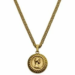 Lucleon Sanctus | Gold-Tone Elizabeth II Wheat Chain Necklace