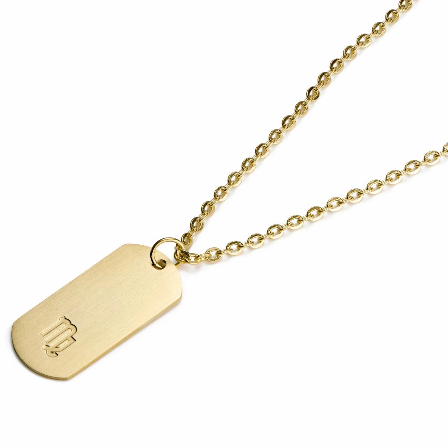 Lucleon Zodiac | Gold-Tone Virgo Star Sign Dog Tag Cable Chain Necklace 4 Lucleon Zodiac | Gold-Tone Virgo Star Sign Dog Tag Cable Chain Necklace - Image 2