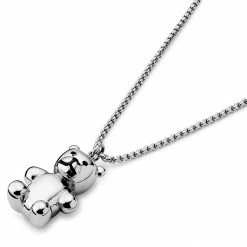 Otsu Egan | Silver-Tone Stainless Steel Teddy Bear Box Chain Necklace -MEN NECKLACES shop 9 2.b5cd88bbcc13af74ac4a23ffe3fb1edb
