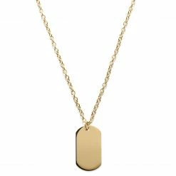 Lucleon Gold-Tone Dog Tag Cable Chain Necklace -MEN NECKLACES shop 9 2.e9cfb7ec83febe44918444b4d0334cc0