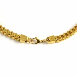 Fort Tempus 10 mm Gold-Tone Cuban Chain Necklace -MEN NECKLACES shop 9 4