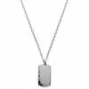 Lucleon Silver-Tone Stainless Steel Scratch Dog Tag Cable Chain Necklace 2 Lucleon Silver-Tone Stainless Steel Scratch Dog Tag Cable Chain Necklace -MEN NECKLACES shop agvuyjhk