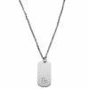 Lucleon Zodiac | Silver-Tone Stainless Steel Capricorn Star Sign Dog Tag Cable Chain Necklace -MEN NECKLACES shop arhesesets