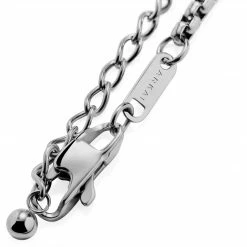 Arkai Atlas | Silver-tone Steel Arrow Pendant Necklace -MEN NECKLACES shop atl locks2 1